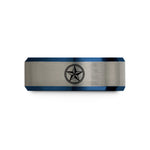 best dad christmas presents – black & blue & grey tungsten nautical star wedding band