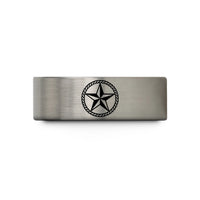 unique presents for dad – blue & grey tungsten nautical star wedding band
