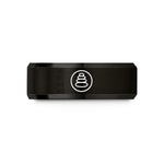 best presents for fathers – black tungsten stacked stones wedding band