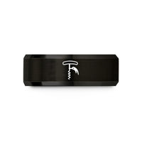 christmas present ideas men – black tungsten waiters corkscrew wedding band