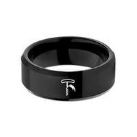 unique presents for dads – black tungsten waiters corkscrew wedding band