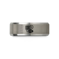 Christmas presents for men – black & grey tungsten air intake wedding band