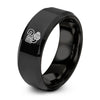 Air Intake – Tungsten Wedding Band, 8 mm, Black Comfort-Fit Unisex