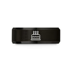 christmas presents for him – black tungsten birthday cake wedding band