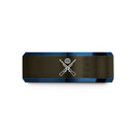 best presents for dads – gunmetal & blue tungsten shotguns target wedding band