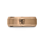 unique dad Christmas presents – rose gold tungsten thyroid butterfly wedding band