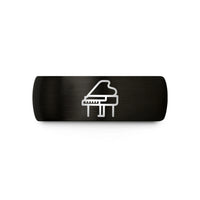 unique presents for daughter – black & gold tungsten grand piano wedding band