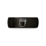 engraved rings for girls – black tungsten face shield visor wedding band