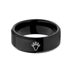 meaningful present for daughter – black tungsten salamander print wedding band