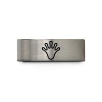 meaningful present for daughter – gray tungsten salamander print wedding band