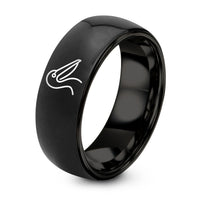 Gifts for Daughter in Law – black tungsten pelican ring