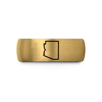 best wedding present her – black & gold tungsten arizona wedding band