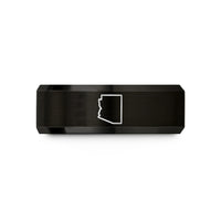 unique wedding day present – black & rose gold tungsten arizona wedding band