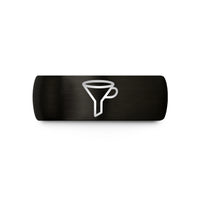 present ideas for daughter – black tungsten funnel wedding band