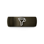 wedding day present ideas – gunmetal & black tungsten funnel wedding band