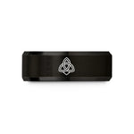unique presents for bride – black tungsten witchs knot wedding band