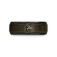 thoughtful presents for mom – gunmetal & black tungsten duck wedding band