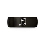 special presents for her – black & gold tungsten eighth beamed wedding band