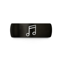unique presents for mom – black tungsten eighth beamed wedding band