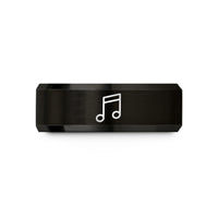 best presents for her – black tungsten eighth beamed wedding band