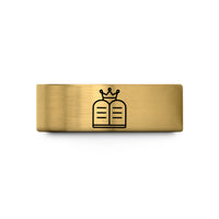 special presents for women – gold tungsten law crowned wedding band