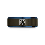 best presents for her – gunmetal & blue tungsten power outlet wedding band