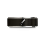 unique mom present ideas – black & grey tungsten scalpel wedding band