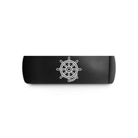 presents for her occasion – black tungsten ship wheel wedding band