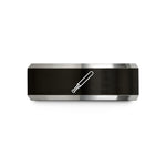 best presents for dad – black & gray tungsten baton wedding band