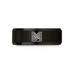 personalized dad presents – black tungsten canyon contours wedding band