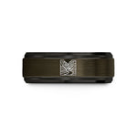 dad present ideas from – gunmetal & black tungsten canyon contours wedding band