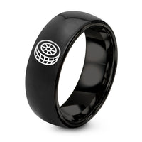 Gifts for Father from Daughter – black tungsten tire ring