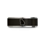 tungsten rings for men – black & gray tungsten georgia wedding band