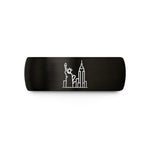 best presents for him – black & rose gold tungsten new york wedding band