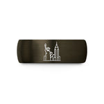 unique presents for dad – gunmetal & gold tungsten new york wedding band