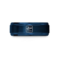 personalized presents for dad – blue tungsten arrival icon wedding band
