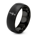 Gifts for Father’s Day for Husband – black tungsten athame ring
