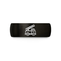 best presents for him – black & gold tungsten fire truck ladder wedding band