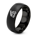 Gifts for Father’s Day for Husband – black tungsten fire truck ladder ring