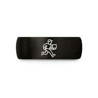 father's day present ideas – black tungsten delivery courier running wedding band