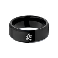 best presents for dad – black tungsten delivery courier running wedding band