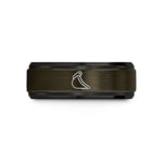 personalized presents for him – gunmetal & black tungsten excavator bucket wedding band