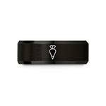 unique presents for dad – black tungsten piping bag wedding band