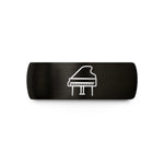 tungsten rings for men – black & gold tungsten grand piano wedding band