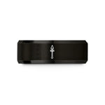 best presents for him – black tungsten gungnir spear mark wedding band