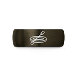 personalized presents for dad – gunmetal & black tungsten inflatable kayak paddle wedding band