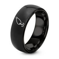 Gifts for Father's Day – black tungsten lure hook ring