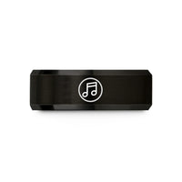 unique presents for dads – black tungsten notes circle wedding band
