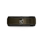 unique presents for men – gunmetal & black tungsten pharmacy rx wedding band