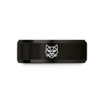 tungsten bands for her – black tungsten cat wedding band
